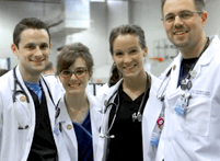 Image of four young ATSU-SOMA medical students