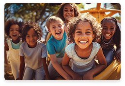 Kid looking at camera